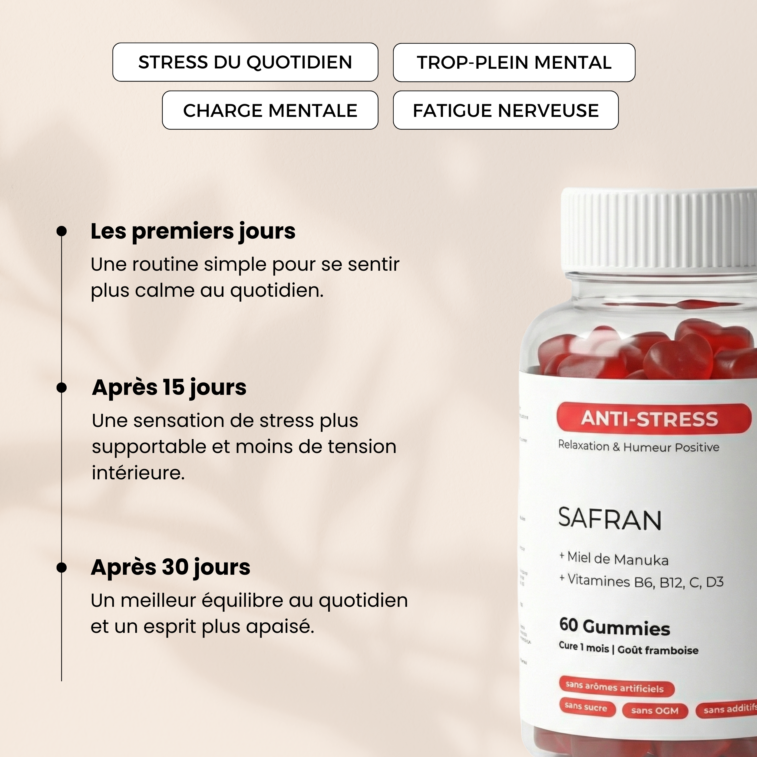 Gummies anti-stress au safran - Seeets whikers