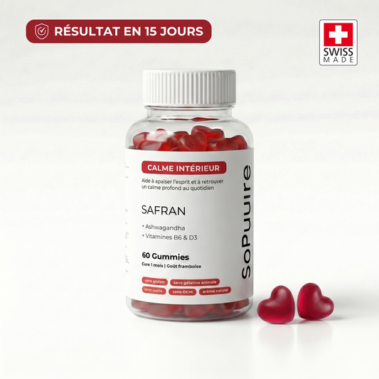 Gummies calme Intérieur au safran goût framboise - Seeets whikers